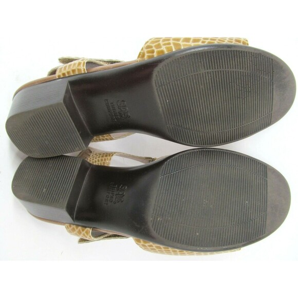 SAS Suntimer  Tri-Pad Comfort  T-Strap Brown Croc Print Sandals US 9 - Picture 3 of 7